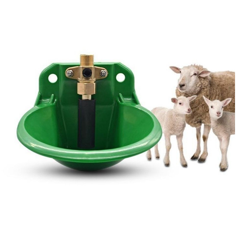 Farm Sheep Goat Feeder Equipment Zawór miedziany Automatyczna miska do picia dla owiec Plastikowy sprzęt do picia dla zwierząt