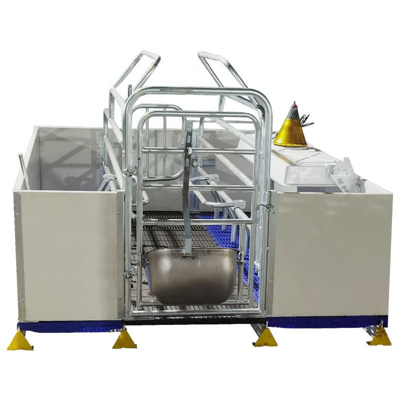 Hot Galvanized PVC Pagar Fiberglass Balok Gaya Eropa Single Sow Farrowing Stall Untuk Pig Farrowing Crate