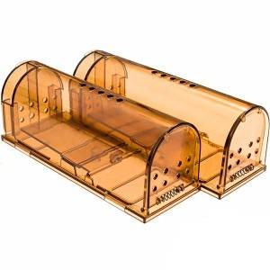 Original Humane Mouse Traps, Easy to Set, Kids/Pets Safe, Reusable for Indoor/Outdoor use, for Small Rodent/Voles/Hamsters/Moles Catcher That Works.