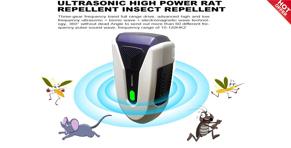 Répulsif de souris à ultrasons multifonctionnel haute puissance Répulsif contre les insectes