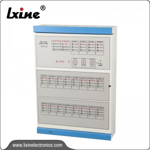 Panel de control de alarma de incendio de 20 zonas con batería de respaldo LX-801-20