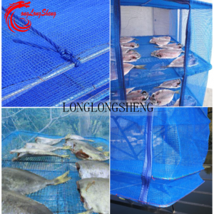 Gabbia di asciugatura multifunzionale pieghevole, rete da pesca in foglia