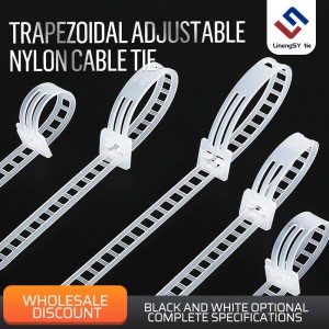 Pabrik borongan Trapezoid Cable Dasi Bundles Releasable Cable Dasi