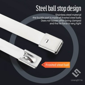 Bug-at nga Katungdanan Buckle Stainless Steel Cable Tie Ball Lock 100-1050mm L Pabrika Direkta