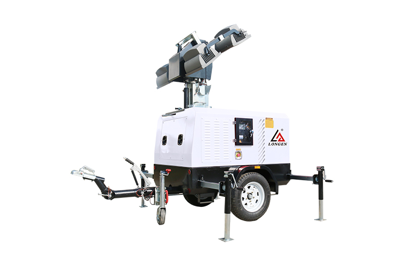 LIGHT TOWER FOR OUTDOOR WORK AND MOBILE LIGHTING