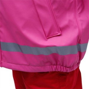 អាវភ្លៀង PU លក់ក្តៅ ដឹកជញ្ជូនលឿន oeko eco Friendly Rainwear Cute Raincoat for kids