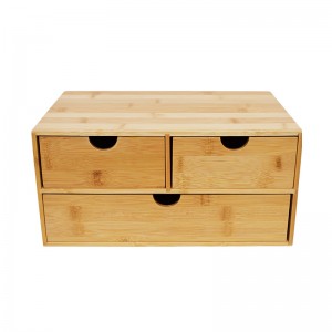 Bambusowe pudełko do przechowywania w biurze i na biurku domowym