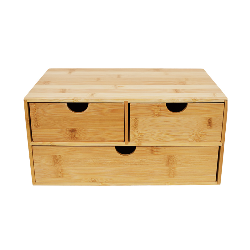 Bambusowe pudełko do przechowywania w biurze i na biurku domowym