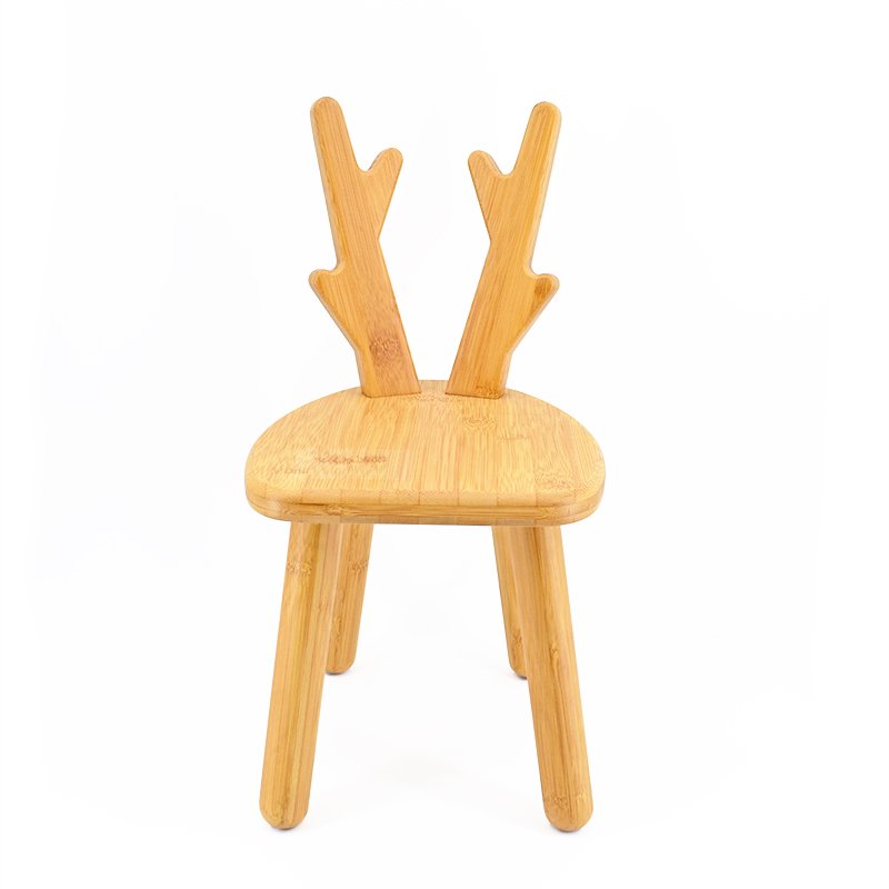 Dabīga bambusa drošs un jauks bērnu mācību krēsls