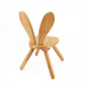 Cadira infantil de bambú natural Rabbit