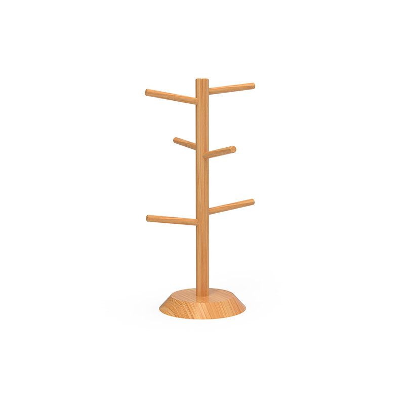 I-Bamboo Kitchen Tools I-Mug Rack Stand Bamboo Holder Tree