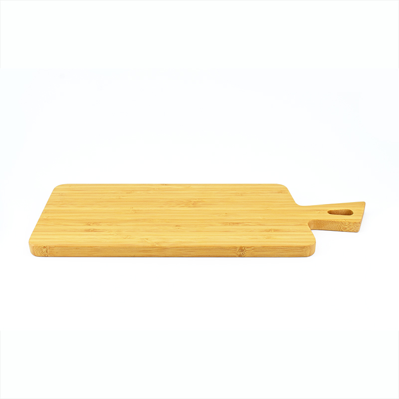 Papan roti papan pizza bambu persegi panjang dengan pegangan