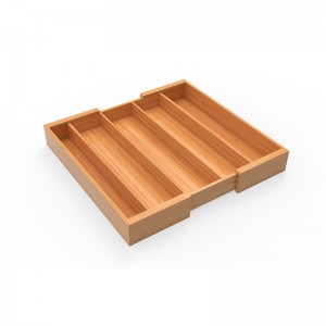 Škatla za shranjevanje predalov iz naravnega bambusa lahko shrani posodo in druge predmete