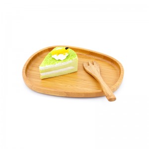 Nature Bamboo Serving Dinner Plate in regular shape can customized