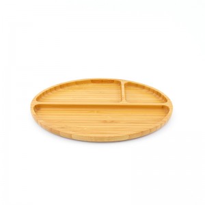 Kuhinjski jedilni krožnik iz bambusa - 100% vsi naravni, okolju prijazni materiali