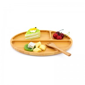 Кухненска бамбукова чиния за хранене-100% изцяло естествени екологично чисти материали