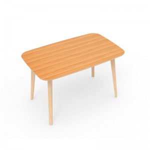 Modernūs patvarūs apvalaus kampo natūralaus bambuko valgomojo stalo baldai
