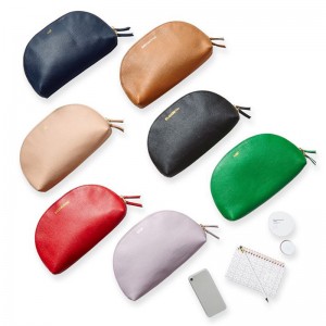 Cosmetic bag handheld portable travel chemical leather storage bag