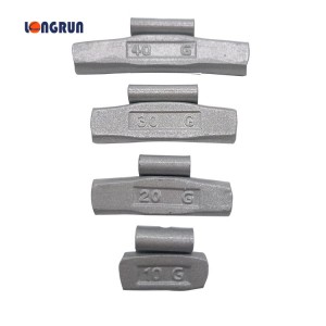 Clip de llanta de acero en contrapesos de equilibrio de rueda con revestimiento gris