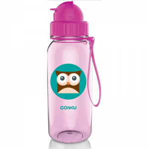 Plastic bottle with straw 450ml(L) CK-8036