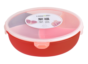 Caja de dulces redonda de plástico LK-2066
