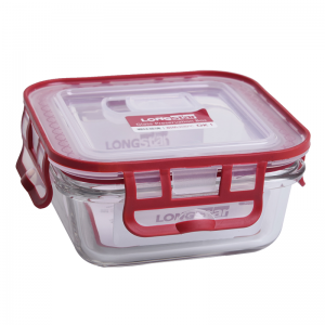 Glass square food container 360ml LJ-1038