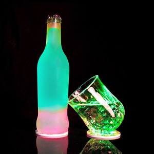 Novo adhesivo de sensor de son personalizado con luces especiais de botella de ambiente de bar promocional de fábrica