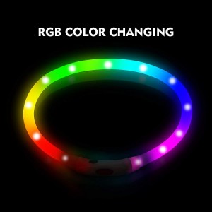 اعلی معیار کے پنروک سپر روشن چراغ موتیوں کی مختلف رنگ کی تبدیلیوں کو کھوئے ہوئے لیڈ پالتو کالر کو روکنے کے لئے