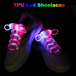 အမိုက်စား ညဘက်တွင် တောက်ပသော အရောင်အစုံနှင့် လိုက်ဖက်သော ပေါ့ပေါ့ပါးပါး ဖိနပ်အသစ် tpu ဖိနပ်ကြိုးများ