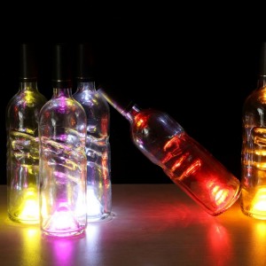 Üreticiler promosyon indirim bar gece kulübü çapı 5cm özel fiyat şişe atmosfer lambası şartname logosu özel yeni su geçirmez led coaster