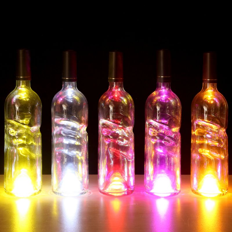 Pabrik penjualan langsung bar klub malam produk penjualan panas kustom baru jenis tahan air cahaya memancarkan atmosfer botol cahaya led coaster Gambar Unggulan