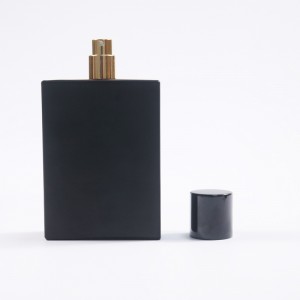 Прилагодено лого Празно 100ML Мат црн квадратен шише парфем