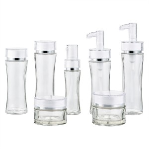 Skin Care Glass Pump Weqfa Lotion Bottle With Screw Lid Acrylic
