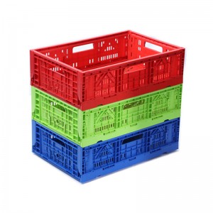 Vegetable fruit folding crate