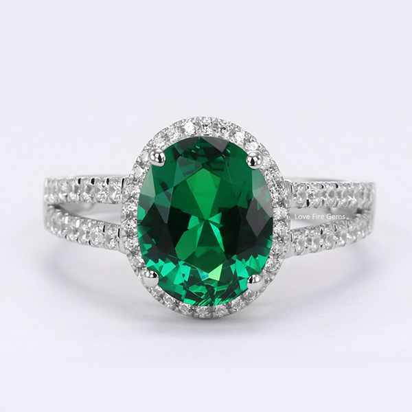 eleganckie pierścionki z biżuterią luksusowy owalny kształt syntetyczny kamień szlachetny damski pierścionek ze srebra próby 925