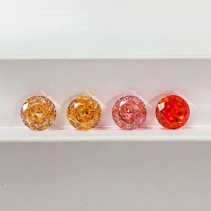 všetky veľkosti oranžová séria 4k ľadová drť brúsený okrúhly tvar voľné cz kamene kvalitné kubické zirkóny