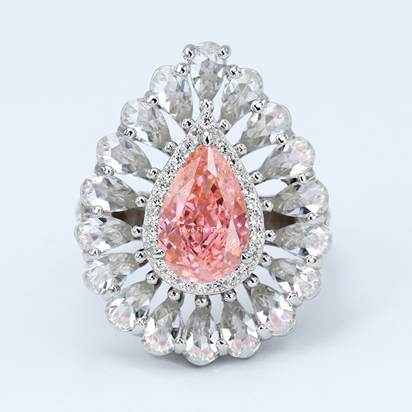 Модное обручальное кольцо из кубического циркония из стерлингового серебра 925 пробы с измельченным льдом