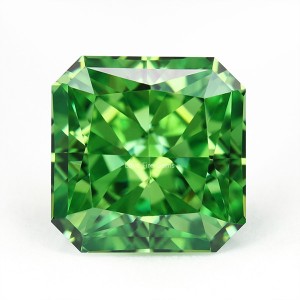 4K purustatud jää lõigatud muru roheline cz teemant nelinurkne lõigatud nurk kuupmeetri tsirkooniumoksiid