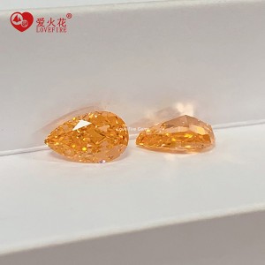 високо качество AAAAA+ най-добрите натрошени лед круши рязани портокал промяна роза кубичен цирконий cz скъпоценни камъни