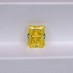 големопродажба со полни големини жолта боја правоаголник cz камења 5а+ исечен мраз кубна цирконија