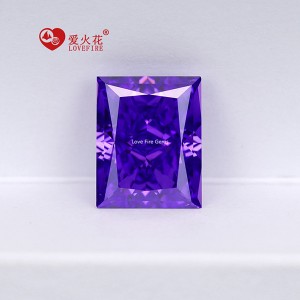 4K series purple orchid umbala uxande ice flower cut cz amatye