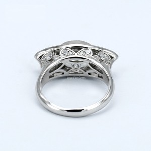 925 стерлинг сребро дробљени блистави рез цз 8цт фини накит женски коктел прстен