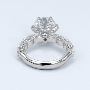 925 Sterling Silver Women Platinum Ring