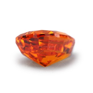 Đá 4K cắt vụn đá cz màu cam sống động hình quả lê đá quý rời zirconia