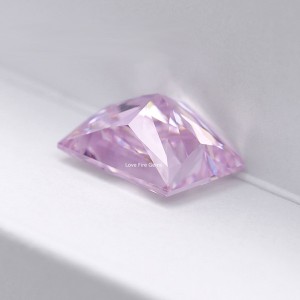 Высокое качество cz алмаз светло-розовый прямоугольный дробленый лед кубический цирконий камни