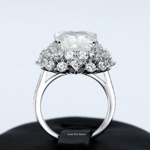 Bijuterii fine inele cu pietre prețioase vânzare fierbinte inel clasic de logodnă pentru femei 925 din argint sterling
