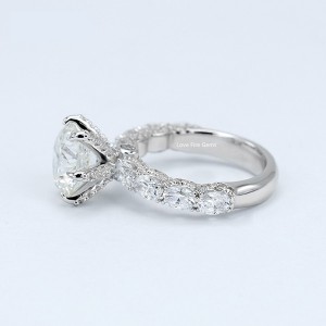 925 sterlingų sidabrinis platininis moteriškas žiedas