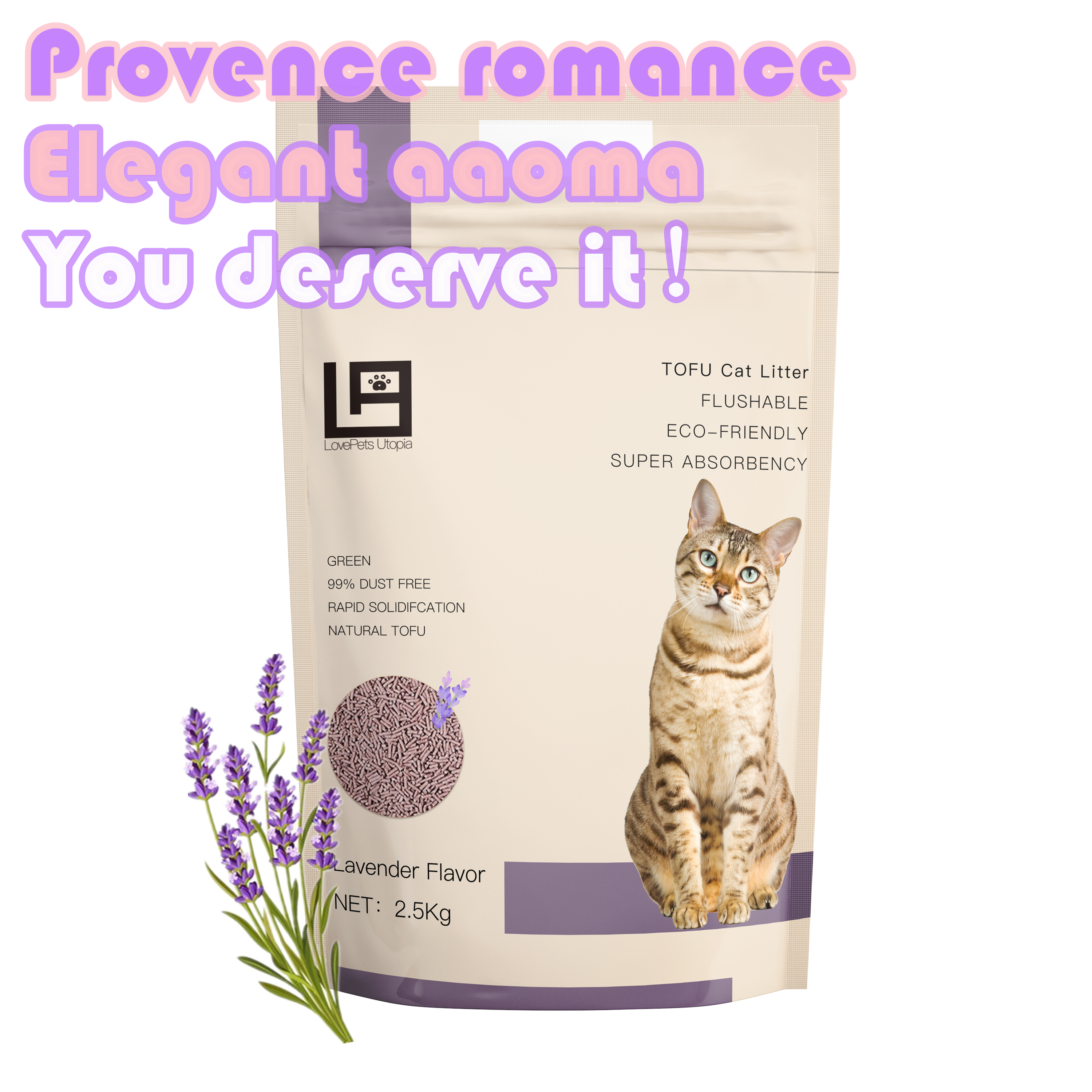 Love Pets Utopia Natural Lavender Flavor Tofu Cat Litter Featured Image