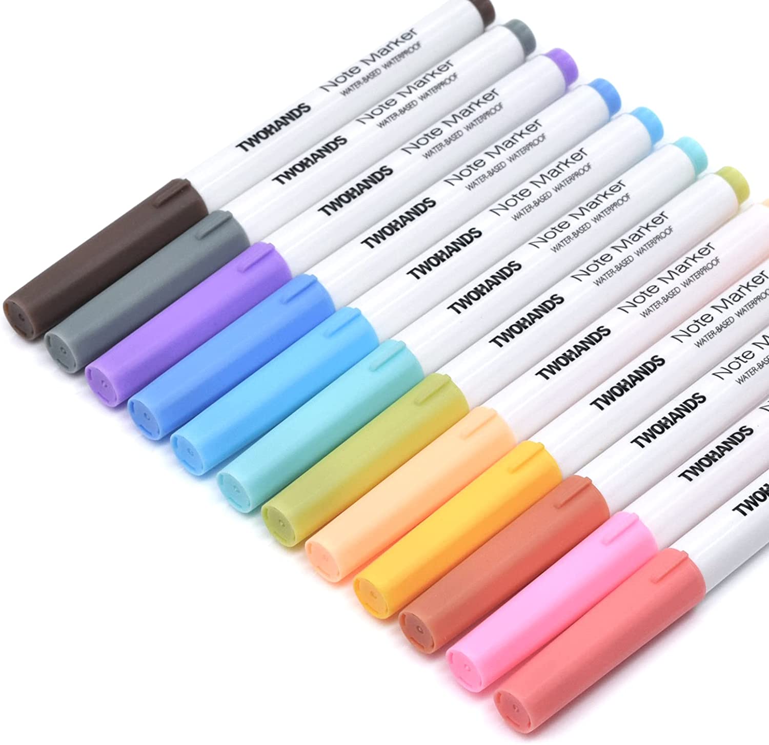 TWOHANDS Note Marker Highlighter, 12 Pastel Colors,21366 Featured Image