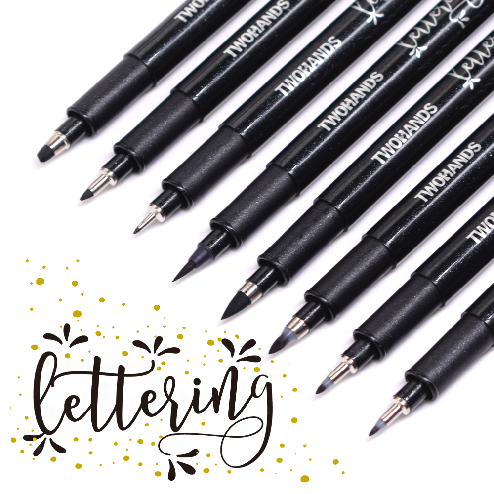 TWOHANDS Hand Lettering Pens,8 Black,21236 Featured Image